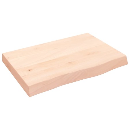 vidaXL Piano Bagno 60x40x6 cm in Legno Massello Non Trattato