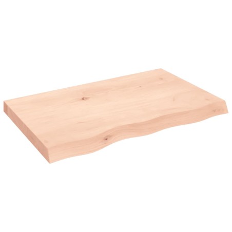 vidaXL Piano Bagno 80x50x6 cm in Legno Massello Non Trattato