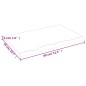vidaXL Piano Bagno Marrone Chiaro 80x50x4 cm Legno Massello Trattato