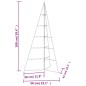 vidaXL Albero di Natale Decorativo in Metallo Nero 100 cm