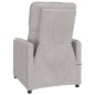 vidaXL Poltrona Elettrica Reclinabile Grigio Chiaro Tessuto Microfibra
