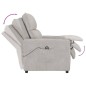 vidaXL Poltrona Elettrica Reclinabile Grigio Chiaro Tessuto Microfibra