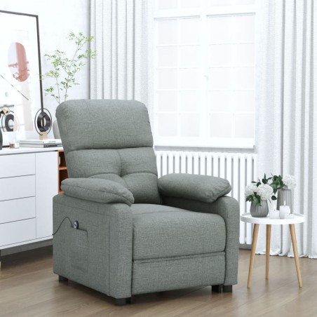 vidaXL Poltrona Elettrica Reclinabile Grigio Scuro in Tessuto