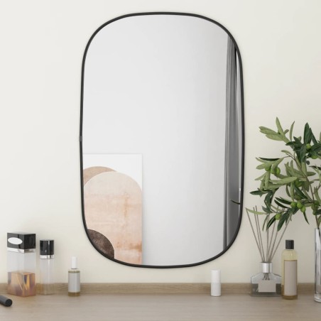 vidaXL Specchio da Parete Nero 70x45 cm