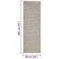 vidaXL Tappeto in Sisal per Tiragraffi Sabbia 66x200 cm vidaXL Tappeto in Sisal per Tiragraffi Sabbia 66x200 cm