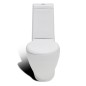 vidaXL Set WC e Bidet con Piede in Ceramica Bianca vidaXL Set WC e Bidet con Piede in Ceramica Bianca