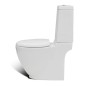 vidaXL Set WC e Bidet con Piede in Ceramica Bianca vidaXL Set WC e Bidet con Piede in Ceramica Bianca