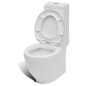 vidaXL Set WC e Bidet con Piede in Ceramica Bianca vidaXL Set WC e Bidet con Piede in Ceramica Bianca