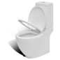vidaXL Set WC e Bidet con Piede in Ceramica Bianca vidaXL Set WC e Bidet con Piede in Ceramica Bianca