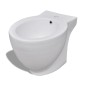 vidaXL Set WC e Bidet con Piede in Ceramica Bianca vidaXL Set WC e Bidet con Piede in Ceramica Bianca