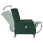 vidaXL Poltrona Massaggiante Reclinabile Verde Scuro in Tessuto vidaXL Poltrona Massaggiante Reclinabile Verde Scuro in Tessuto
