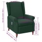 vidaXL Poltrona Massaggiante Reclinabile Verde Scuro in Tessuto vidaXL Poltrona Massaggiante Reclinabile Verde Scuro in Tessuto