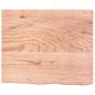 vidaXL Piano Bagno Marrone Chiaro 60x50x4 cm Legno Massello Trattato