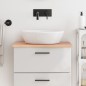 vidaXL Piano Bagno Marrone Chiaro 60x30x2 cm Legno Massello Trattato vidaXL Piano Bagno Marrone Chiaro 60x30x2 cm Legno Massello Trattato