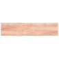 vidaXL Piano Bagno Marrone Chiaro 220x50x4 cm Legno Massello Trattato