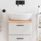 vidaXL Piano Bagno Marrone Chiaro 40x30x4 cm Legno Massello Trattato