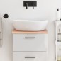 vidaXL Piano Bagno Marrone Chiaro 40x40x2 cm Legno Massello Trattato vidaXL Piano Bagno Marrone Chiaro 40x40x2 cm Legno Massello Trattato