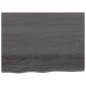 vidaXL Piano Bagno Grigio Scuro 80x60x2 cm Legno Massello Trattato