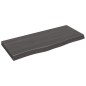 vidaXL Piano Bagno Grigio Scuro 100x40x6 cm Legno Massello Trattato