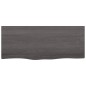 vidaXL Piano Bagno Grigio Scuro 100x40x6 cm Legno Massello Trattato