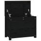vidaXL Contenitore Portaoggetti Nero 60x32x45,5cm Legno Massello Pino vidaXL Contenitore Portaoggetti Nero 60x32x45,5cm Legno Massello Pino
