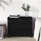 vidaXL Contenitore Portaoggetti Nero 60x32x45,5cm Legno Massello Pino vidaXL Contenitore Portaoggetti Nero 60x32x45,5cm Legno Massello Pino