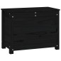 vidaXL Contenitore Portaoggetti Nero 60x32x45,5cm Legno Massello Pino vidaXL Contenitore Portaoggetti Nero 60x32x45,5cm Legno Massello Pino