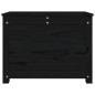 vidaXL Contenitore Portaoggetti Nero 60x32x45,5cm Legno Massello Pino vidaXL Contenitore Portaoggetti Nero 60x32x45,5cm Legno Massello Pino