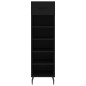 vidaXL Scarpiera Nera 30x35x105 cm in Legno Multistrato
