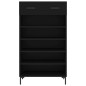 vidaXL Scarpiera Nera 60x35x105 cm in Legno Multistrato
