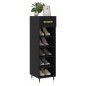 vidaXL Scarpiera Nera 30x35x105 cm in Legno Multistrato
