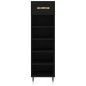 vidaXL Scarpiera Nera 30x35x105 cm in Legno Multistrato