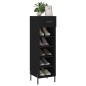 vidaXL Scarpiera Nera 30x35x105 cm in Legno Multistrato vidaXL Scarpiera Nera 30x35x105 cm in Legno Multistrato