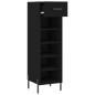 vidaXL Scarpiera Nera 30x35x105 cm in Legno Multistrato vidaXL Scarpiera Nera 30x35x105 cm in Legno Multistrato