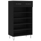 vidaXL Scarpiera Nera 60x35x105 cm in Legno Multistrato