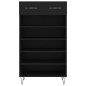 vidaXL Scarpiera Nera 60x35x105 cm in Legno Multistrato