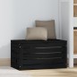 vidaXL Contenitore Portaoggetti Nero 59,5x36,5x33 cm Massello di Pino vidaXL Contenitore Portaoggetti Nero 59,5x36,5x33 cm Massello di Pino