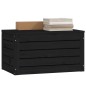 vidaXL Contenitore Portaoggetti Nero 59,5x36,5x33 cm Massello di Pino vidaXL Contenitore Portaoggetti Nero 59,5x36,5x33 cm Massello di Pino