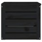 vidaXL Contenitore Portaoggetti Nero 59,5x36,5x33 cm Massello di Pino vidaXL Contenitore Portaoggetti Nero 59,5x36,5x33 cm Massello di Pino