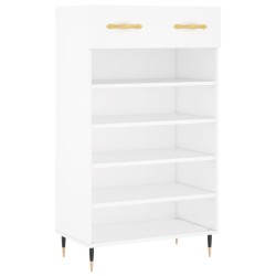 vidaXL Scarpiera Bianca 60x35x105 cm in Legno Multistrato