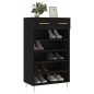 vidaXL Scarpiera Nera 60x35x105 cm in Legno Multistrato vidaXL Scarpiera Nera 60x35x105 cm in Legno Multistrato
