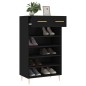 vidaXL Scarpiera Nera 60x35x105 cm in Legno Multistrato vidaXL Scarpiera Nera 60x35x105 cm in Legno Multistrato
