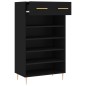 vidaXL Scarpiera Nera 60x35x105 cm in Legno Multistrato vidaXL Scarpiera Nera 60x35x105 cm in Legno Multistrato