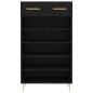 vidaXL Scarpiera Nera 60x35x105 cm in Legno Multistrato vidaXL Scarpiera Nera 60x35x105 cm in Legno Multistrato