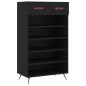 vidaXL Scarpiera Nera 60x35x105 cm in Legno Multistrato vidaXL Scarpiera Nera 60x35x105 cm in Legno Multistrato