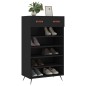 vidaXL Scarpiera Nera 60x35x105 cm in Legno Multistrato vidaXL Scarpiera Nera 60x35x105 cm in Legno Multistrato