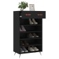 vidaXL Scarpiera Nera 60x35x105 cm in Legno Multistrato vidaXL Scarpiera Nera 60x35x105 cm in Legno Multistrato