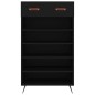 vidaXL Scarpiera Nera 60x35x105 cm in Legno Multistrato vidaXL Scarpiera Nera 60x35x105 cm in Legno Multistrato