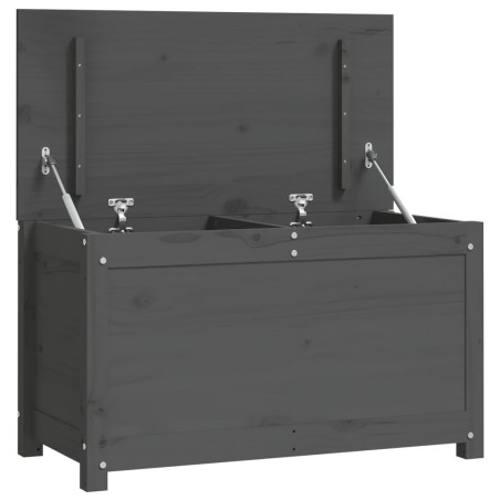 vidaXL Contenitore Portaoggetti Grigio 80x40x45,5cm Massello di Pino