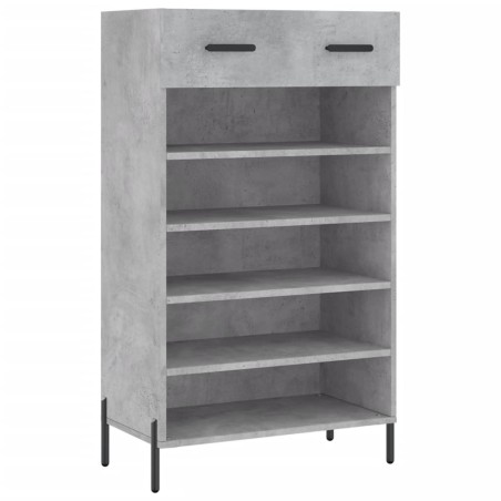 vidaXL Scarpiera Grigio Cemento 60x35x105 cm in Legno Multistrato